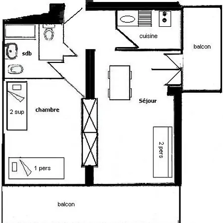 아파트 L'aconcagua - 2 Pieces 5 Pers.- Aconcagua - 403ac - Plagne Centre Mae-7384